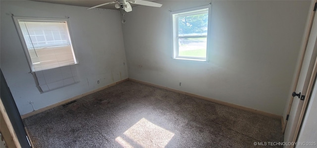 3315 S 116th E Pl, Tulsa, OK 74146 - carpeted spare room with a ceiling fan and baseboards