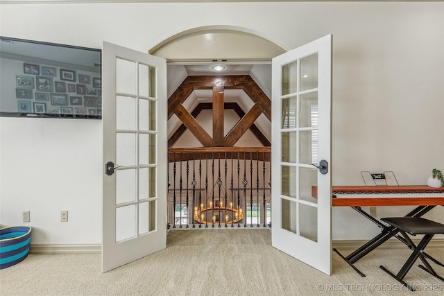 1536 E 35th Pl, Tulsa, OK 74105 - detailed view of french doors and carpet