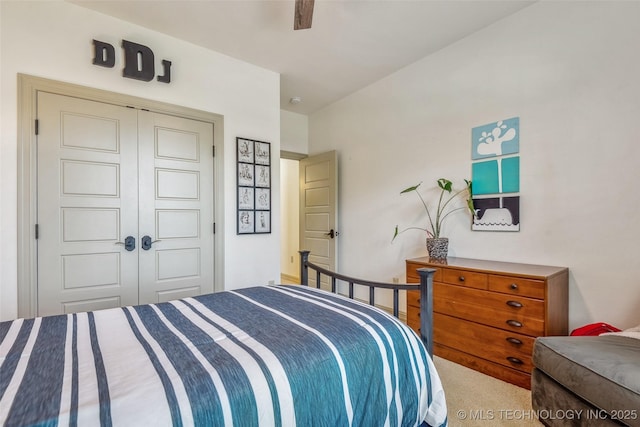 1536 E 35th Pl, Tulsa, OK 74105 - carpeted bedroom with a closet and a ceiling fan