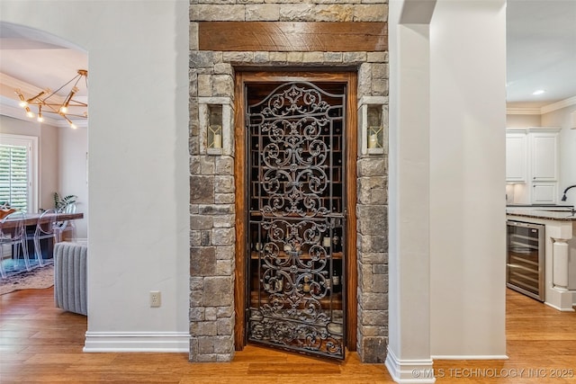 1536 E 35th Pl, Tulsa, OK 74105 - property entrance with beverage cooler and a sink