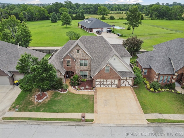 12225 S Glen Ct, Jenks, OK 74037 - aerial view of property and surrounding area