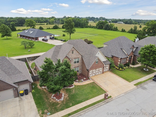 12225 S Glen Ct, Jenks, OK 74037 - aerial view of property and surrounding area