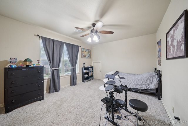 12225 S Glen Ct, Jenks, OK 74037 - carpeted bedroom featuring baseboards and ceiling fan