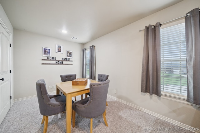 12225 S Glen Ct, Jenks, OK 74037 - dining room with carpet floors, a desk, and recessed lighting