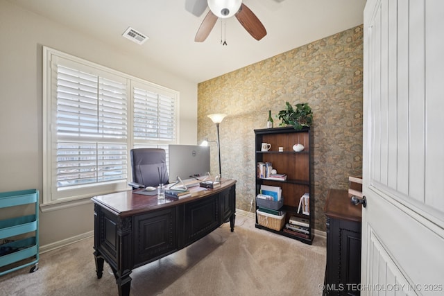 12225 S Glen Ct, Jenks, OK 74037 - office space featuring ceiling fan and carpet floors