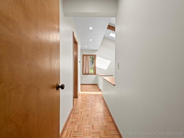 3321 Woodland Rd, Bartlesville, OK 74006 - hall with baseboards and recessed lighting