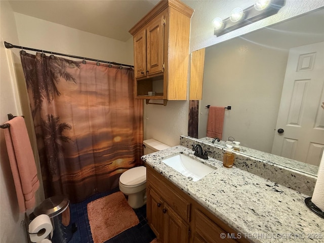 4001 Chaucer, Muskogee, OK 74403 - full bathroom with vanity, curtained shower, and tile patterned floors