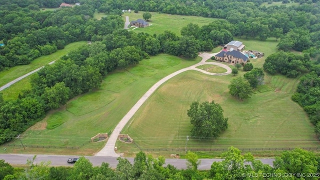 3892 Folsom Rd, Durant, OK 74701 - aerial overview of property's location with rural landscape