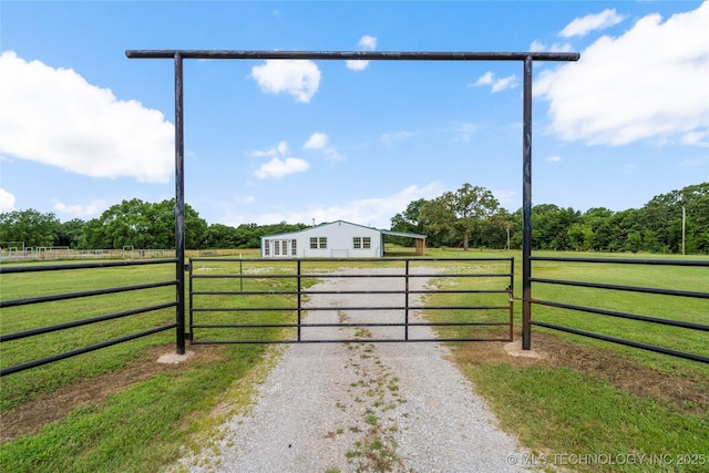 17652 S Hickory St, Sapulpa, OK 74066 - gate featuring a rural view
