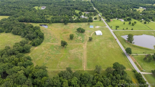 17652 S Hickory St, Sapulpa, OK 74066 - aerial view of property's location with rural landscape and a large body of water
