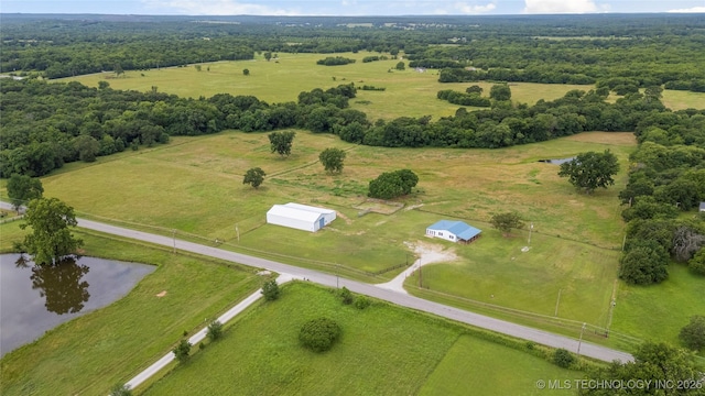 17652 S Hickory St, Sapulpa, OK 74066 - aerial overview of property's location featuring rural landscape and a large body of water