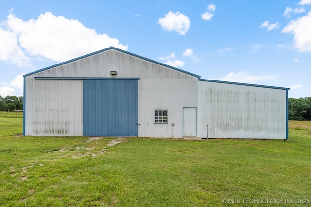 17652 S Hickory St, Sapulpa, OK 74066 - view of pole building featuring a lawn