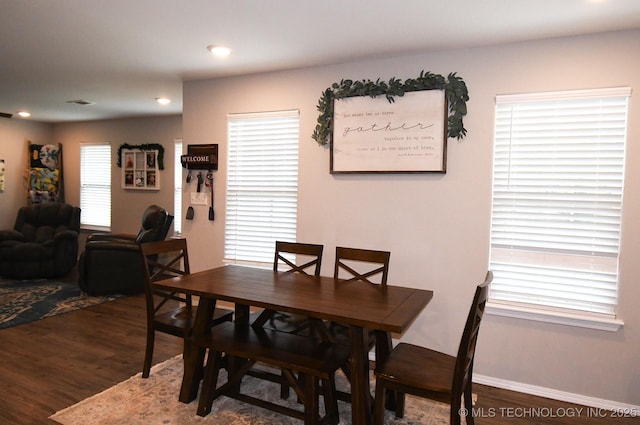 401 N Ash St, Sallisaw, OK 74955 - dining space featuring wood finished floors and recessed lighting