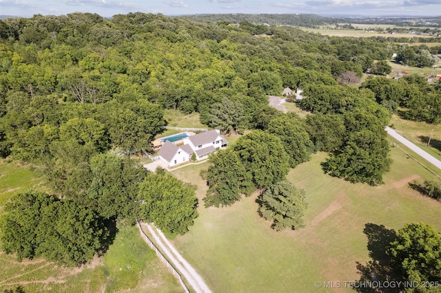 19585 Cottrell Dr, Claremore, OK 74019 - bird's eye view of a heavily wooded area