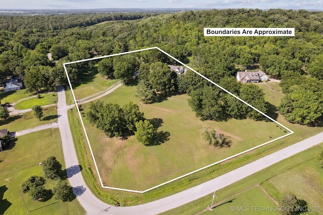 19585 Cottrell Dr, Claremore, OK 74019 - aerial view of property's location with property boundaries highlighted
