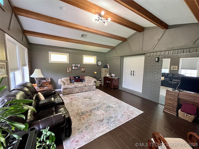 2807 Irving St, Muskogee, OK 74403 - living area with dark wood finished floors