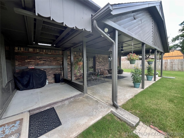 2807 Irving St, Muskogee, OK 74403 - view of patio featuring grilling area