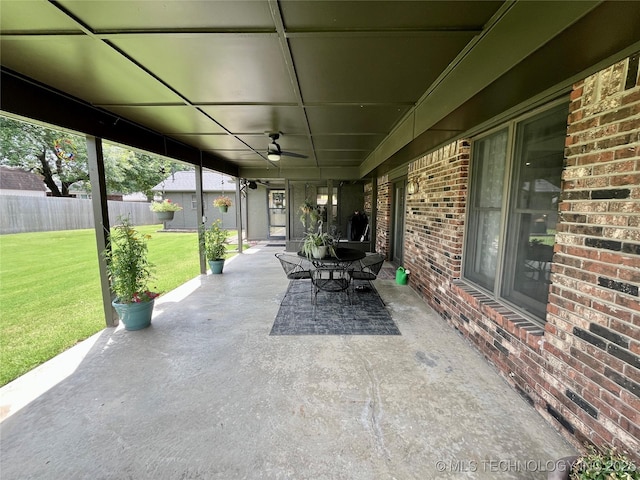 2807 Irving St, Muskogee, OK 74403 - view of patio with ceiling fan