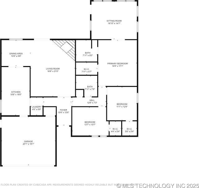 2807 Irving St, Muskogee, OK 74403 - view of property floor plan