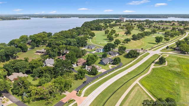 56901 E Walnut, Monkey Island, OK 74331 - aerial view of property and surrounding area featuring a nearby body of water and nearby suburban area