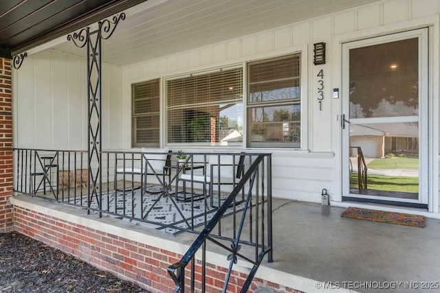 4331 E 28th St, Tulsa, OK 74114 - property entrance featuring covered porch