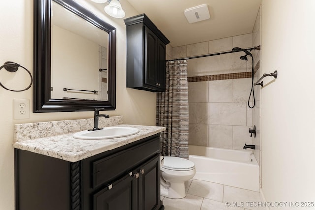 9314 N 96th E Ave, Owasso, OK 74055 - full bath with vanity, tile patterned floors, and shower / tub combo