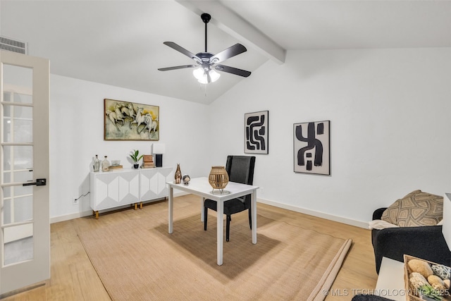 4235 E 104th St, Tulsa, OK 74137 - bedroom featuring wood finished floors, an office area, and a ceiling fan
