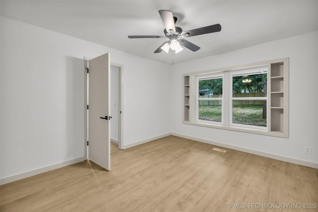 4235 E 104th St, Tulsa, OK 74137 - spare room featuring light wood-style floors and ceiling fan