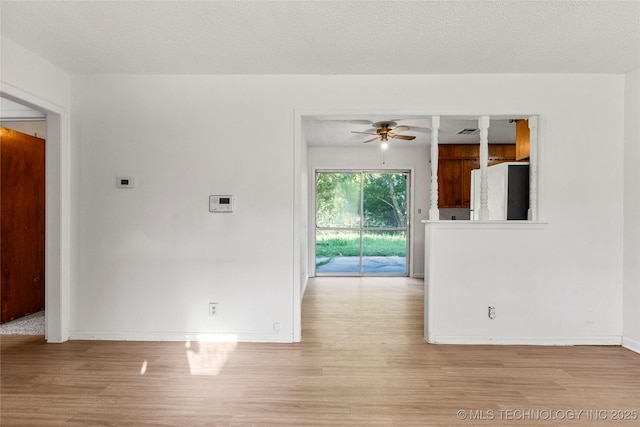 3344 S 120th E Ave, Tulsa, OK 74146 - spare room featuring light wood-style floors and ceiling fan