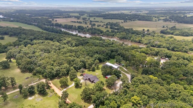 412 W Roger St, Oilton, OK 74052 - aerial view of property and surrounding area featuring a large body of water