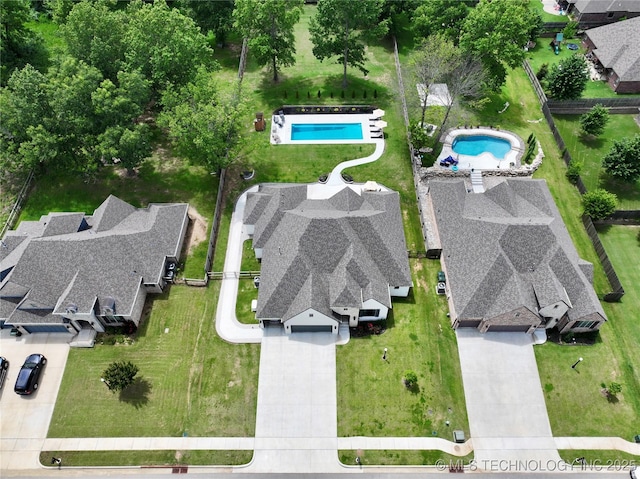 2889 Forest View Dr, Claremore, OK 74017 - aerial overview of property's location featuring a pool area