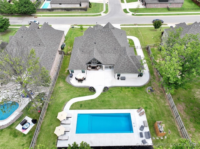 2889 Forest View Dr, Claremore, OK 74017 - view from above of property featuring a pool area