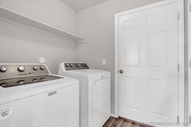 3729 S 150th E Ave, Tulsa, OK 74134 - washroom with separate washer and dryer and wood finished floors