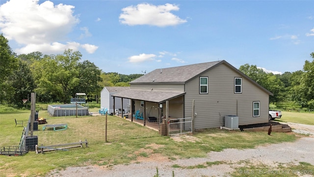 32528 W 261st St S, Bristow, OK 74010 - back of property with roof with shingles and a patio area