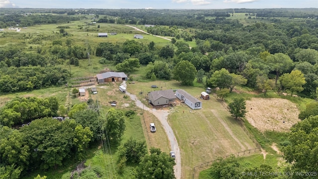 32528 W 261st St S, Bristow, OK 74010 - aerial overview of property's location with rural landscape