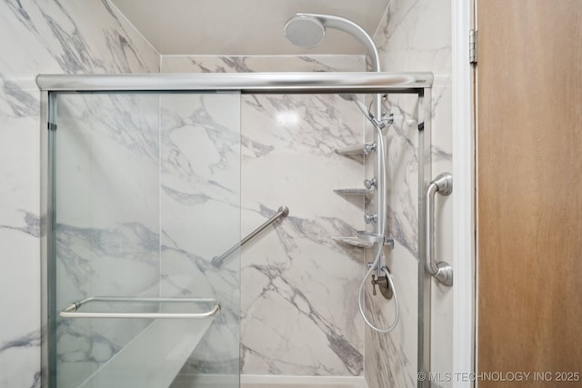 208 N Davis Ave W, Claremore, OK 74017 - detailed view of a marble finish shower