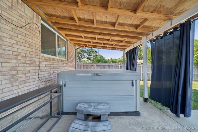 208 N Davis Ave W, Claremore, OK 74017 - view of patio / terrace featuring a hot tub