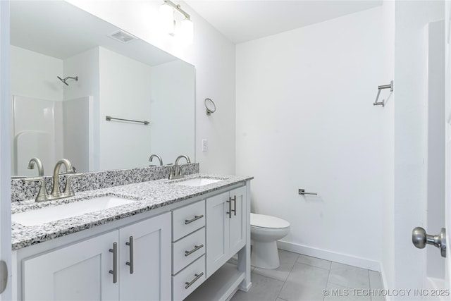 304 S 25th St, Collinsville, OK 74021 - full bathroom with double vanity and a shower
