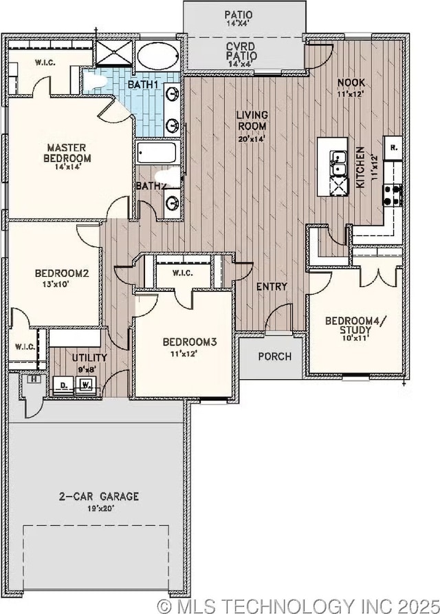 214 S 26th St, Collinsville, OK 74021 - view of floor plan / room layout