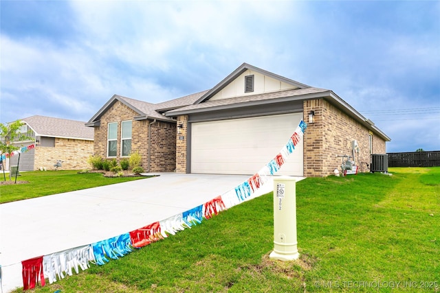 302 S 26th St, Collinsville, OK 74021 - single story home with brick siding, a garage, concrete driveway, and a shingled roof