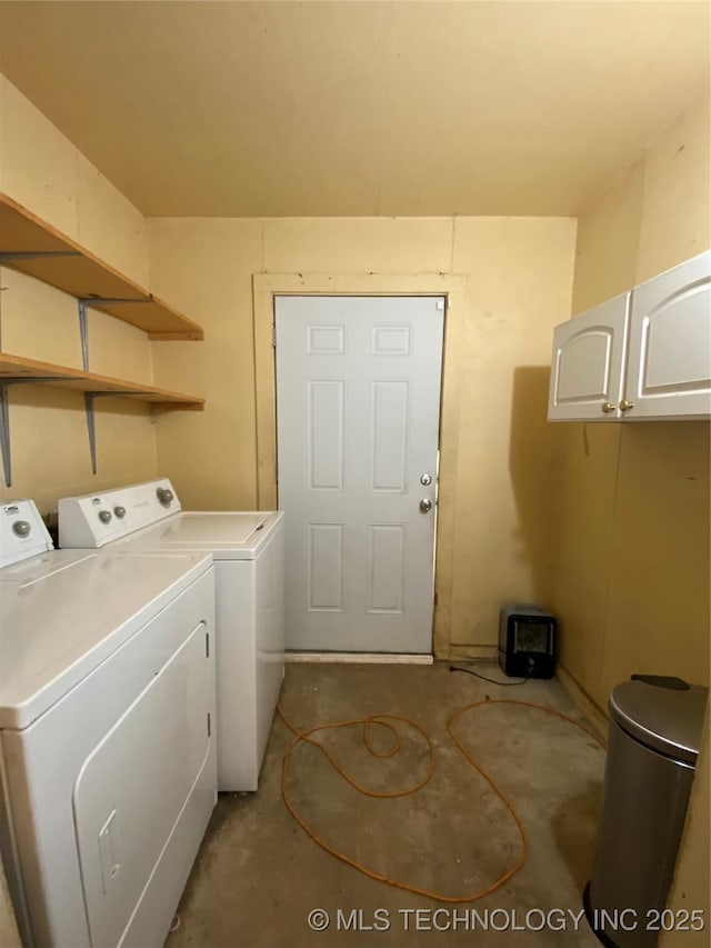 41 G SE, Ardmore, OK 73401 - washroom with separate washer and dryer and cabinet space