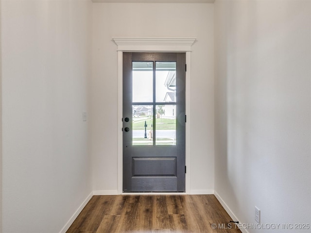 7202 E 132nd St S, Bixby, OK 74008 - doorway with dark wood-style floors