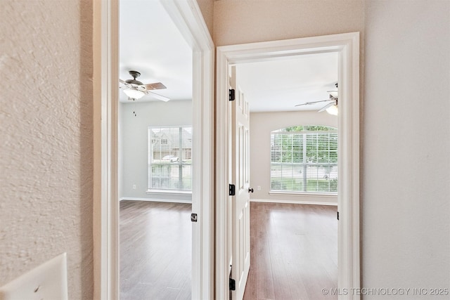 12003 S Tamarack St W, Jenks, OK 74037 - hallway with wood finished floors