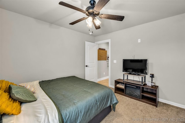 6108 E 95th St, Sperry, OK 74073 - bedroom with carpet flooring and ceiling fan
