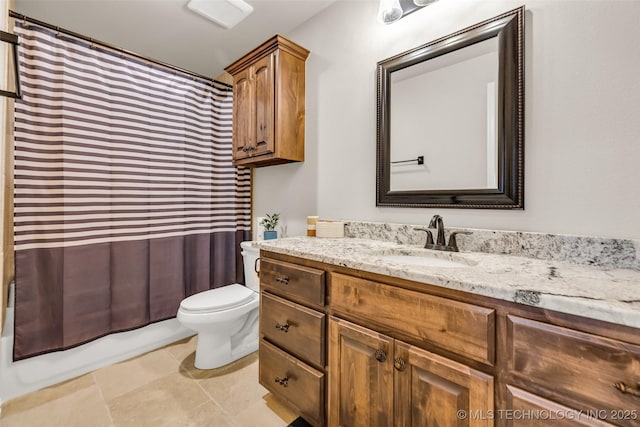 6108 E 95th St, Sperry, OK 74073 - full bath featuring vanity, shower / tub combo, and tile patterned floors