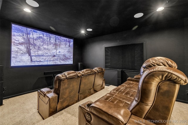 6108 E 95th St, Sperry, OK 74073 - home theater room with carpet flooring and recessed lighting