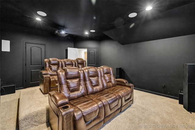 6108 E 95th St, Sperry, OK 74073 - carpeted home theater room with recessed lighting