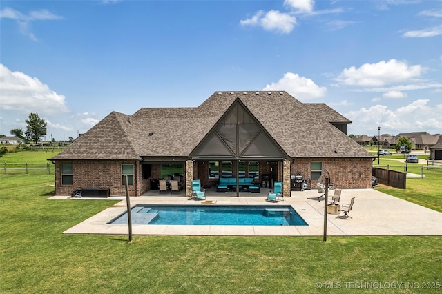 6108 E 95th St, Sperry, OK 74073 - view of pool featuring outdoor lounge area and a patio area