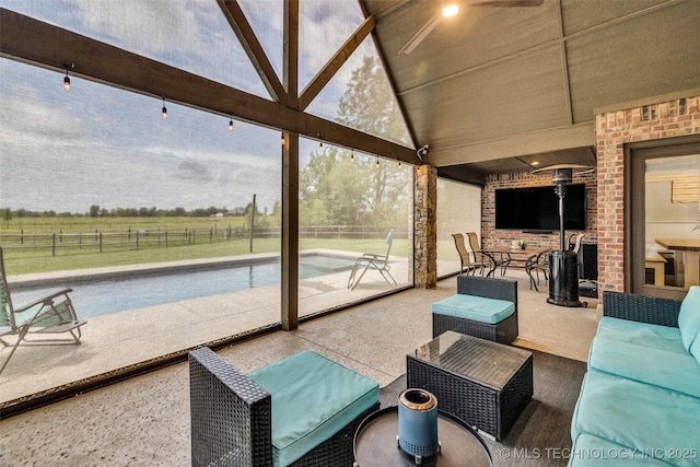 6108 E 95th St, Sperry, OK 74073 - view of patio with an outdoor hangout area