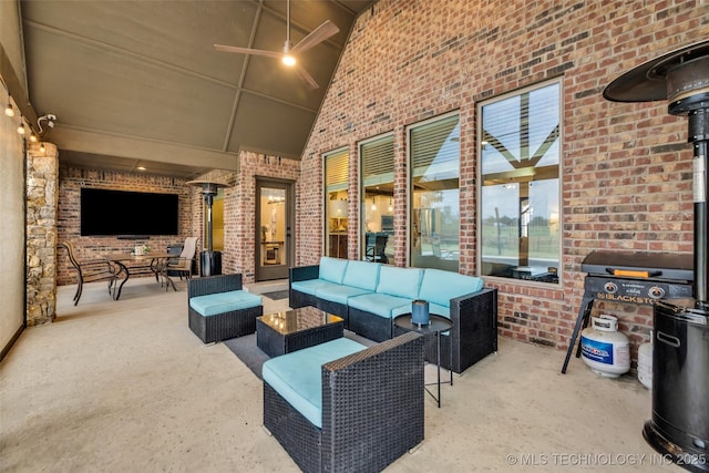 6108 E 95th St, Sperry, OK 74073 - view of patio / terrace featuring an outdoor living space